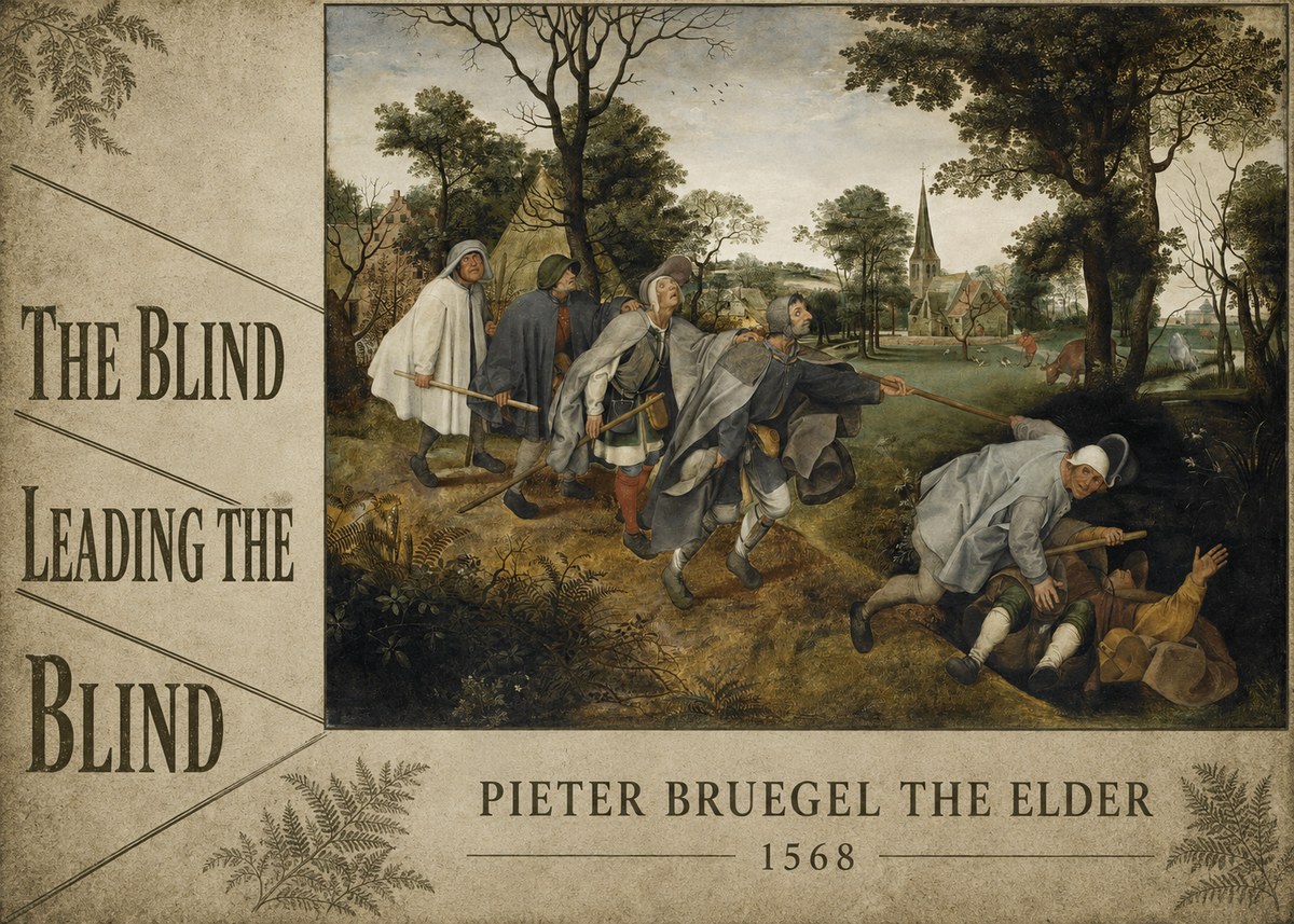 Pieter Bruegel The Blind Leading the Blind I No6 - Juliste