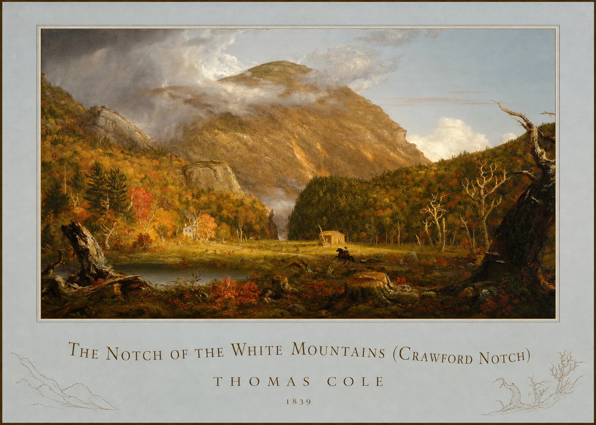 Thomas Cole The Notch of the White Mountains (Crawford Notch) No6 - Juliste