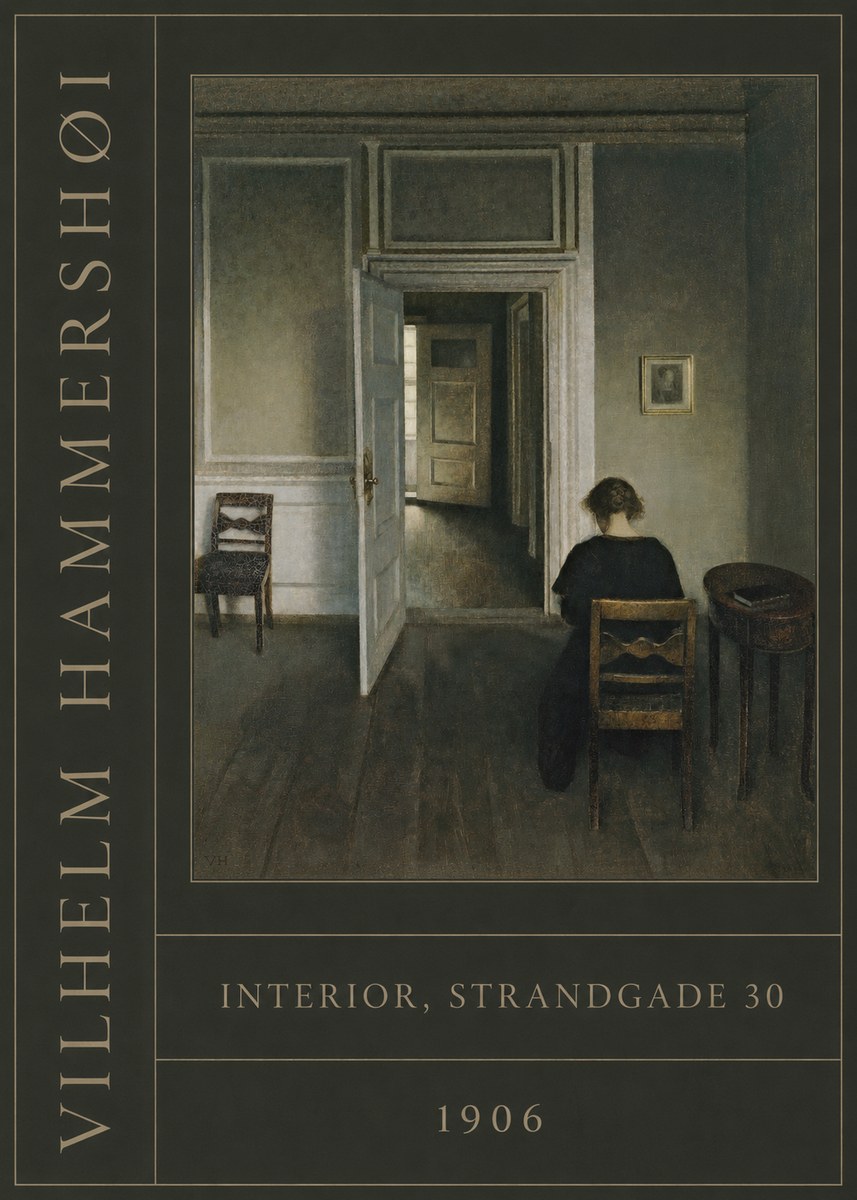 Vilhelm Hammershøi Interior, Strandgade 30 II No3 - Juliste