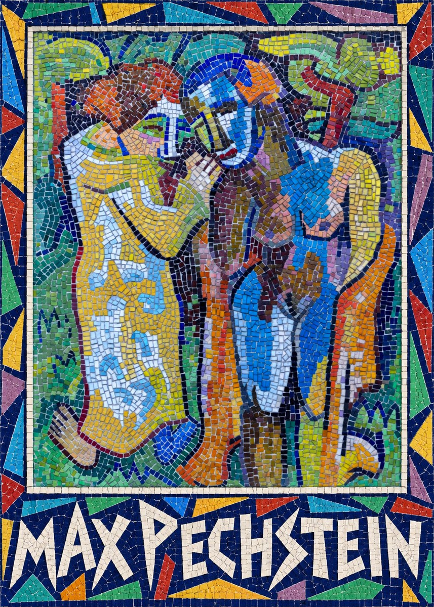 Max Pechstein Couple in Mosaic No1 - Juliste