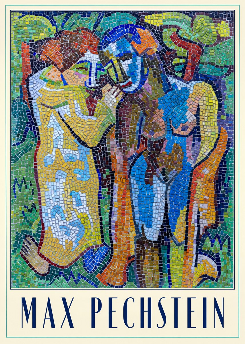 Max Pechstein Couple in Mosaic No2 - Juliste