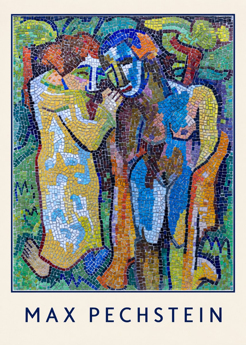 Max Pechstein Couple in Mosaic No4 - Juliste