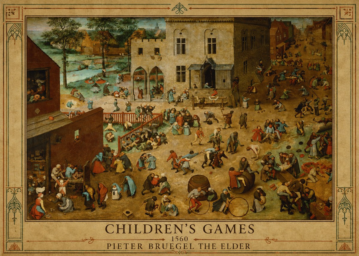 Pieter Bruegel Children's Games II No1 - Juliste