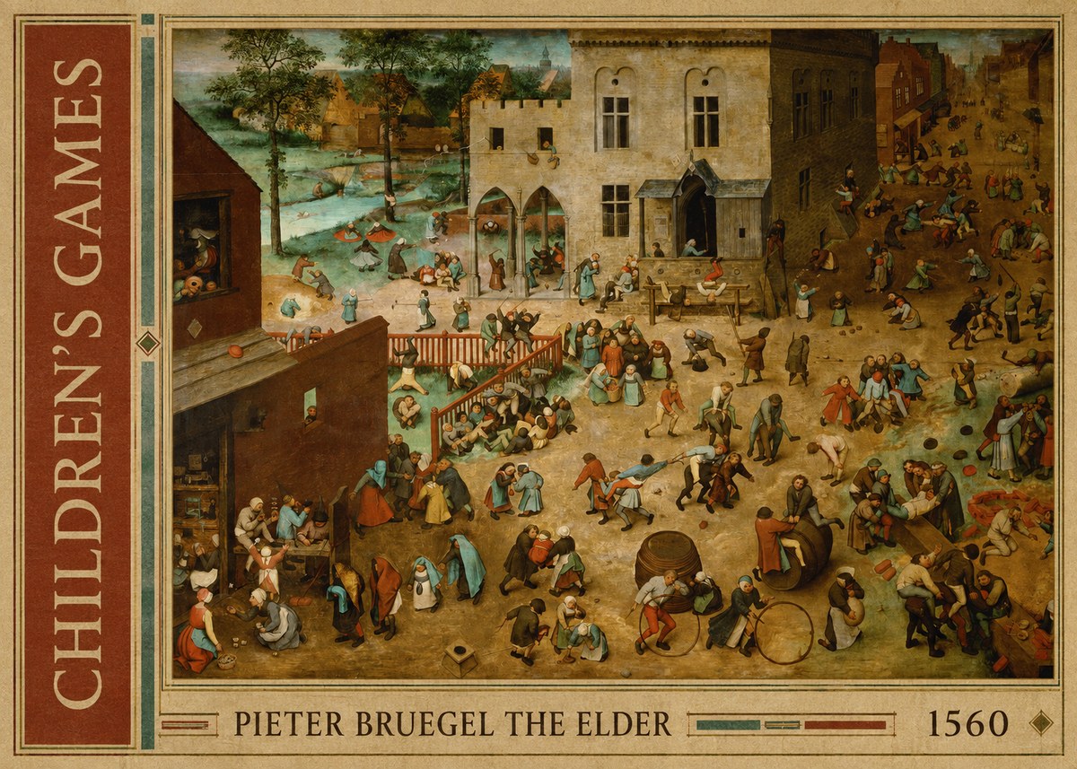 Pieter Bruegel Children's Games II No2 - Juliste