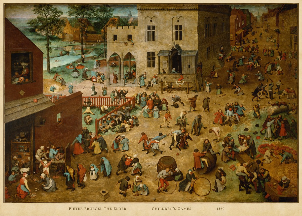 Pieter Bruegel Children's Games II No5 - Juliste