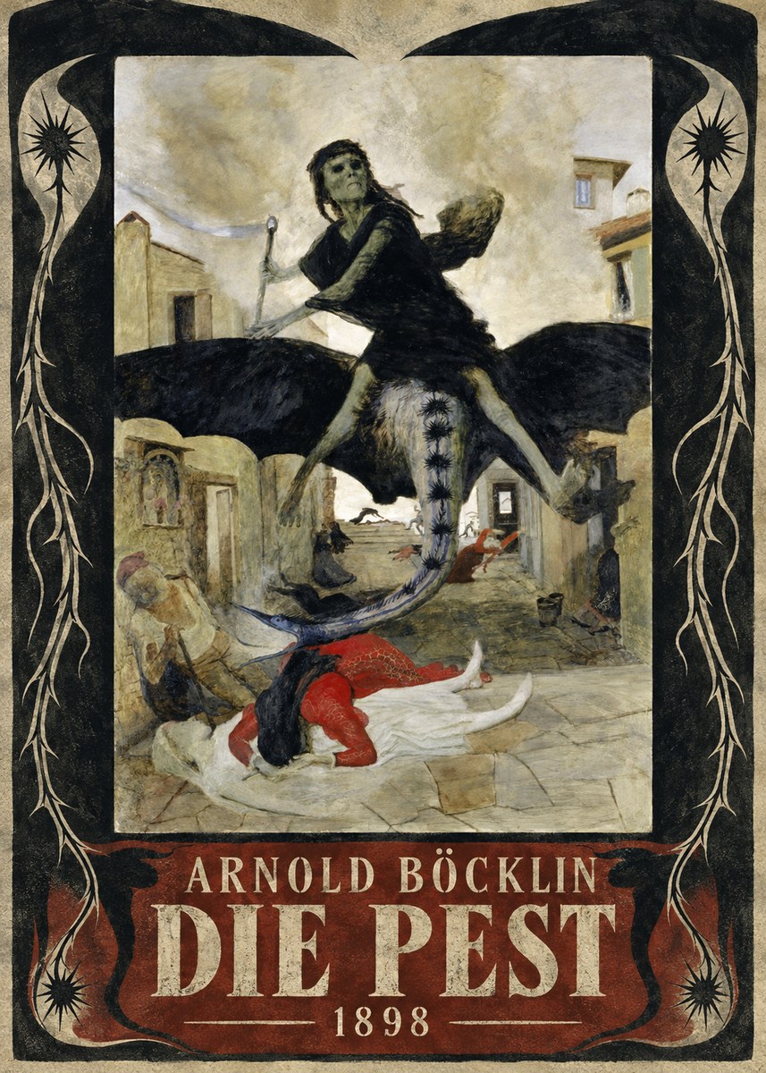 Arnold Böcklin Die Pest II No5 - Juliste