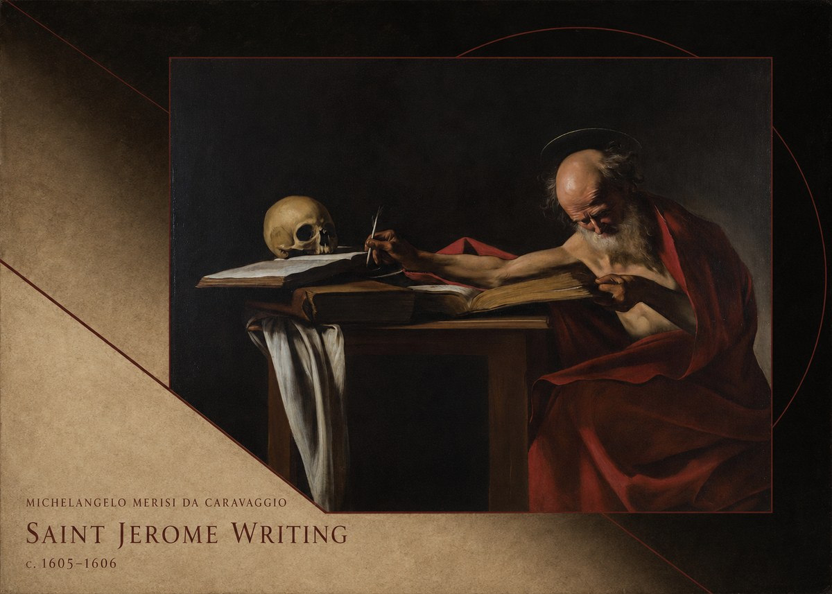 Michelangelo Merisi da Caravaggio Saint Jerome Writing I No3 - Juliste