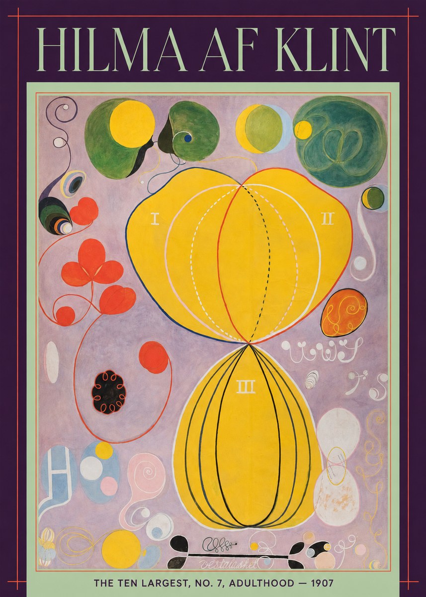 Hilma af Klint The Ten Largest, No. 7, Adulthood No6 - Juliste