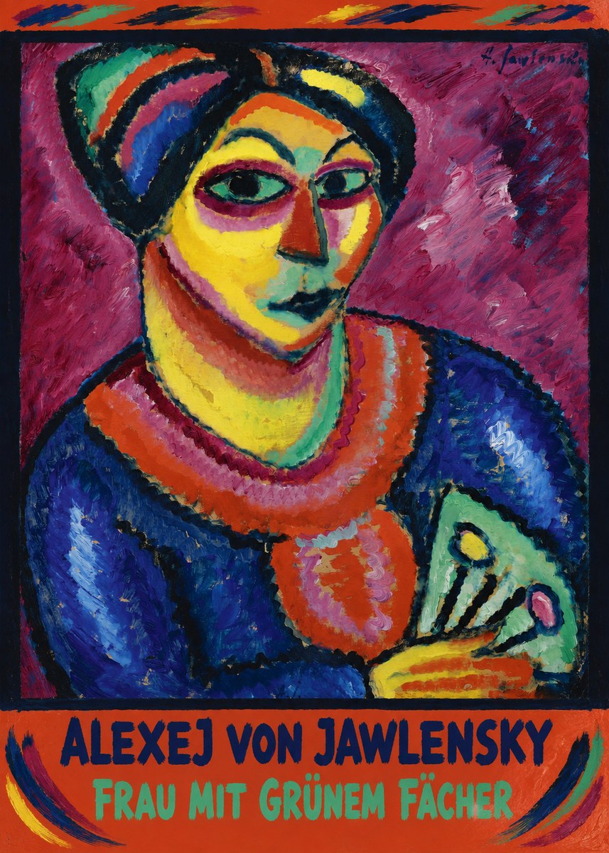 Alexej von Jawlensky Frau Mit Grünem Fächer No5 - Juliste