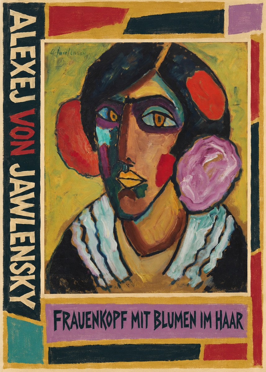 Alexej von Jawlensky Frauenkopf Mit Blumen Im Haar No2 - Juliste