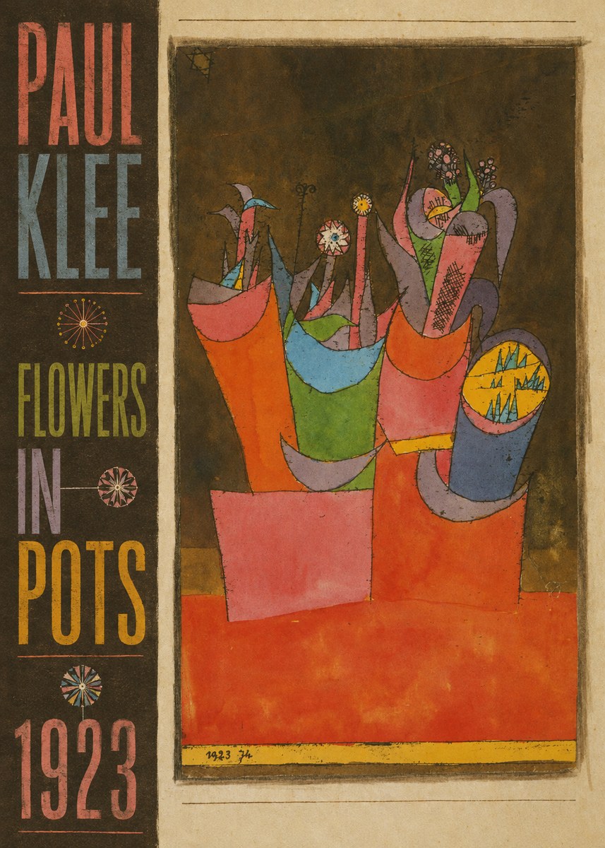 Paul Klee Flowers in Pots No5 - Juliste