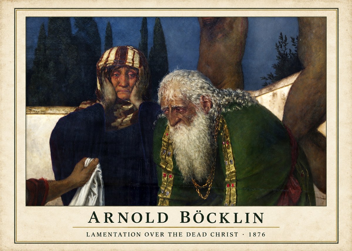 Arnold Böcklin Lamentation over the Dead Christ No1 - Juliste