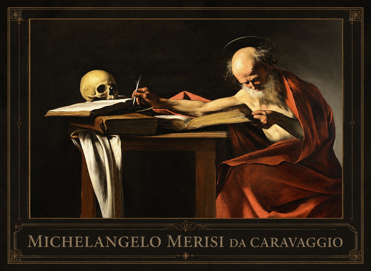 Michelangelo Merisi da Caravaggio Saint Jerome Writing II No1 - Juliste