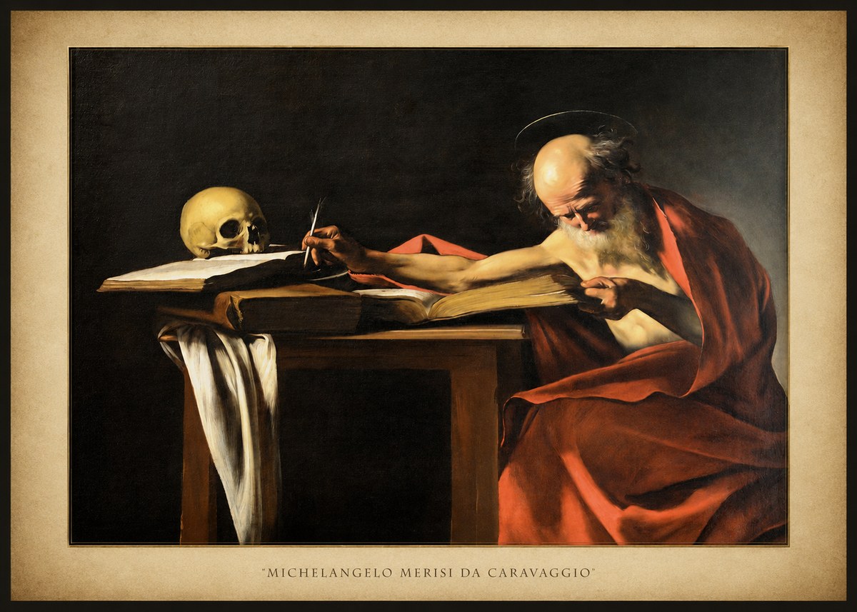 Michelangelo Merisi da Caravaggio Saint Jerome Writing II No4 - Juliste