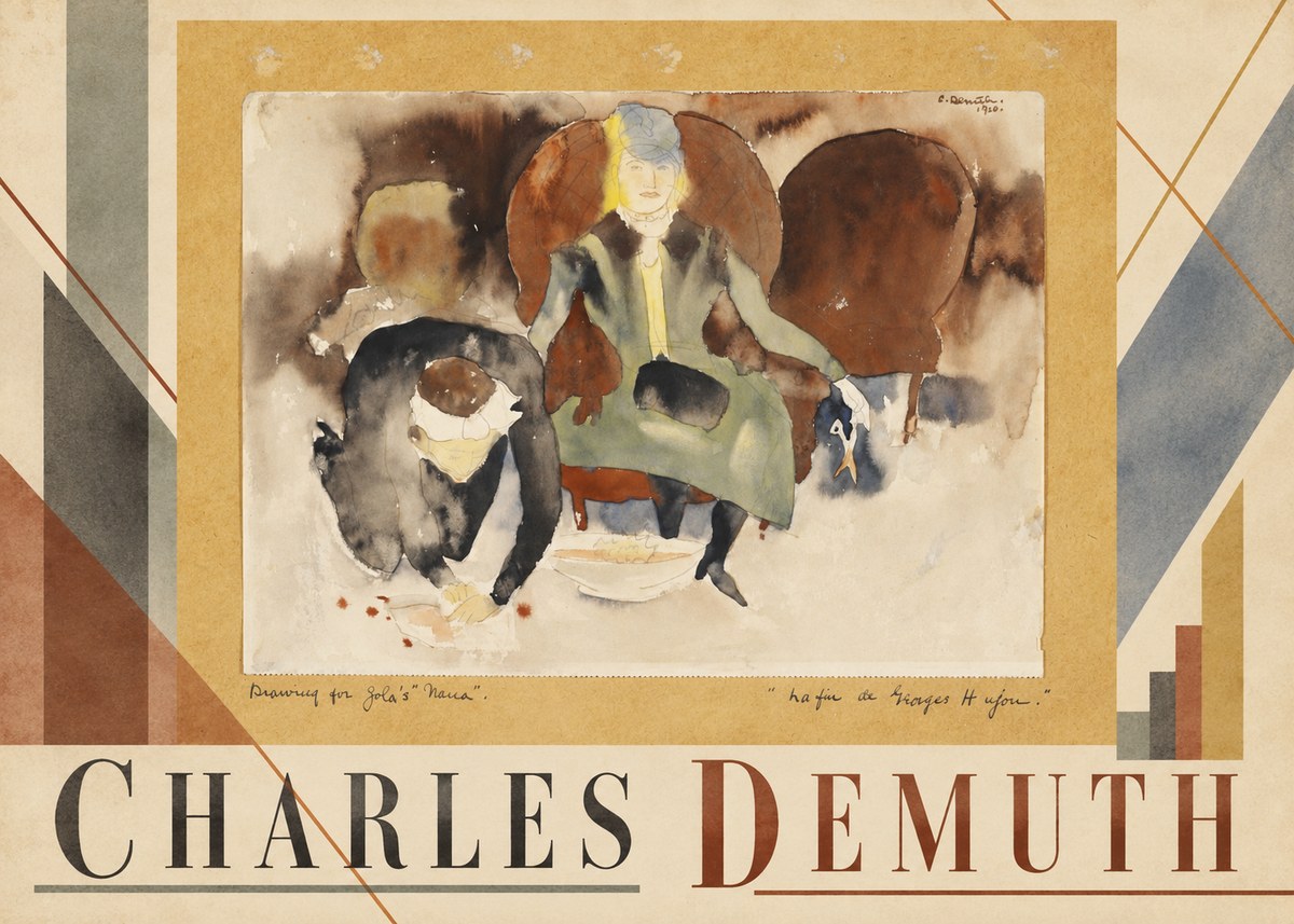 Charles Demuth Drawing for Zola's "Nana" No3 - Juliste