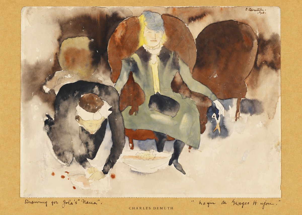 Charles Demuth Drawing for Zola's "Nana" No5 - Juliste