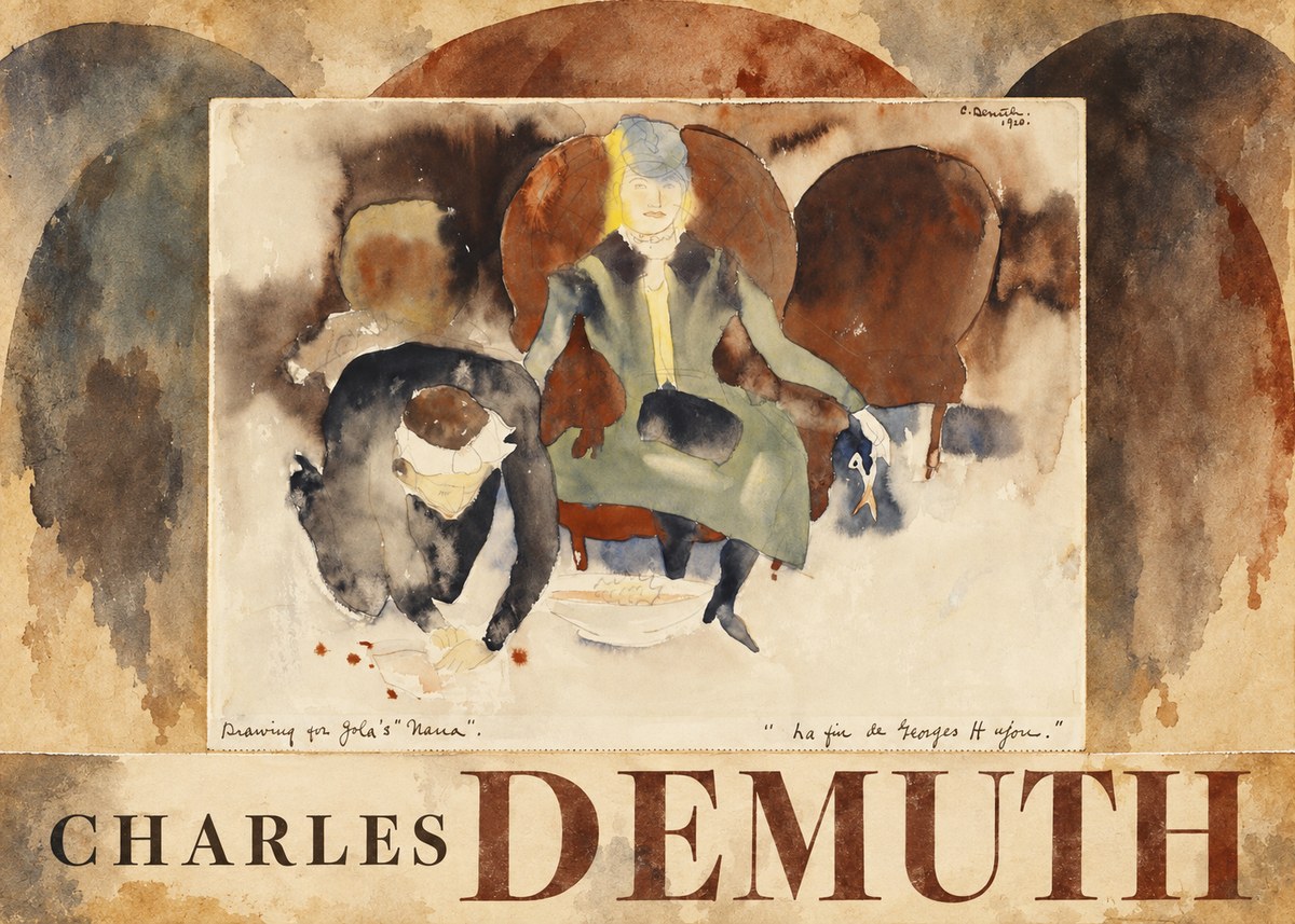 Charles Demuth Drawing for Zola's "Nana" No6 - Juliste