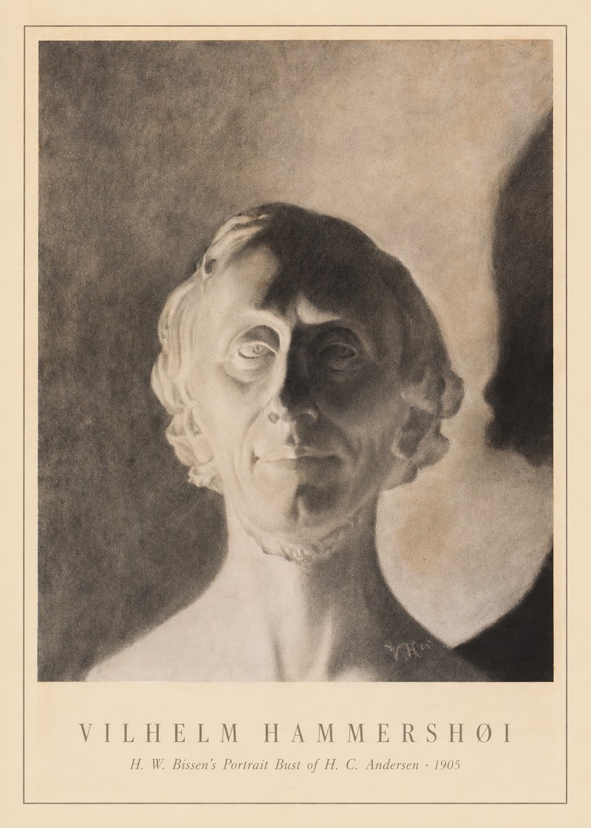Vilhelm Hammershøi H. W. Bissen's Portrait Bust of H. C. Andersen No1 - Juliste