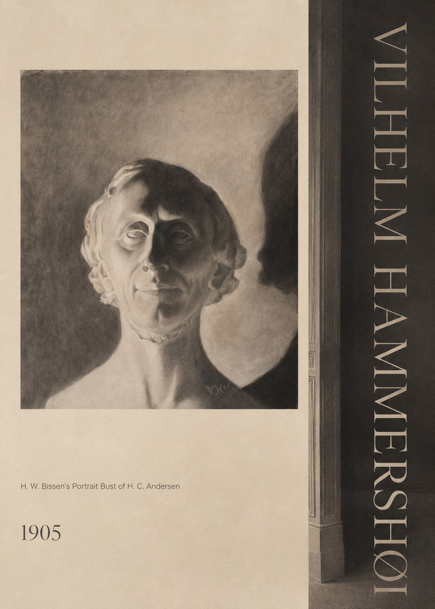 Vilhelm Hammershøi H. W. Bissen's Portrait Bust of H. C. Andersen No2 - Juliste
