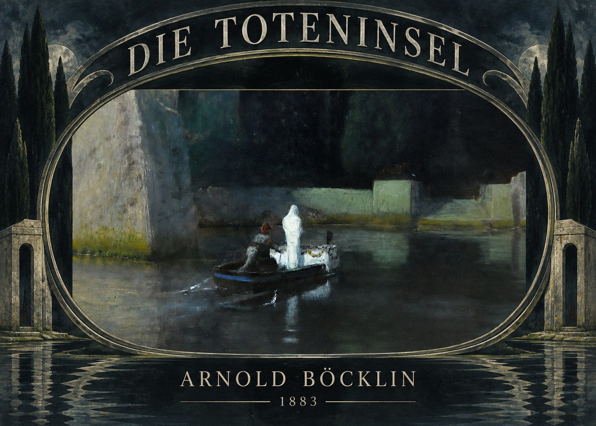 Arnold Böcklin Die Toteninsel IV No6 - Juliste
