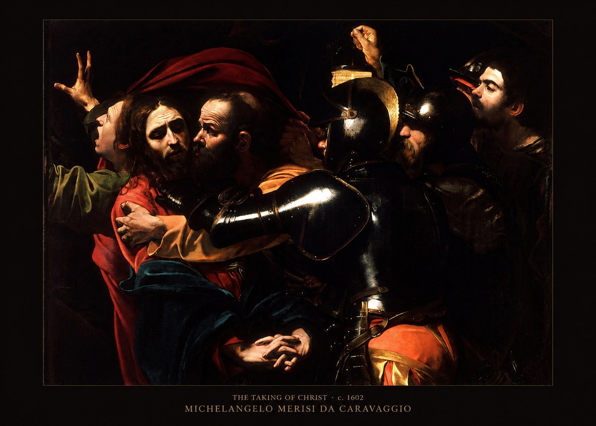 Michelangelo Merisi da Caravaggio The Taking of Christ II No6 - Juliste