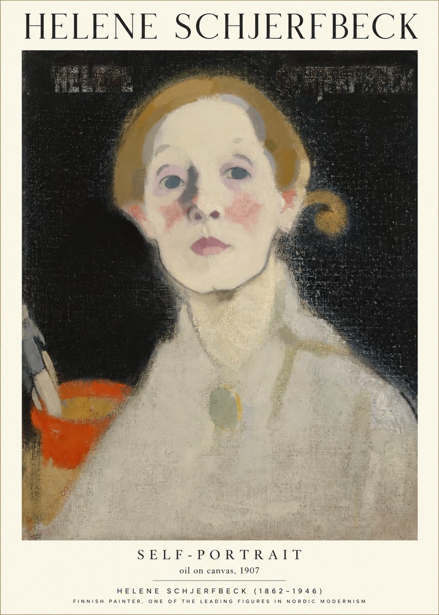 Helene Schjerfbeck Self-portrait No1 - Juliste