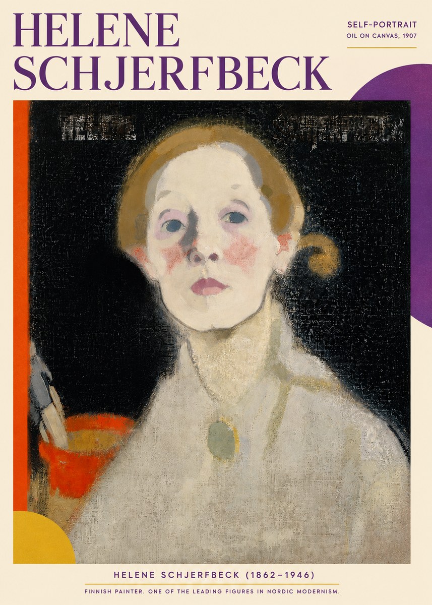 Helene Schjerfbeck Self-portrait No3 - Juliste