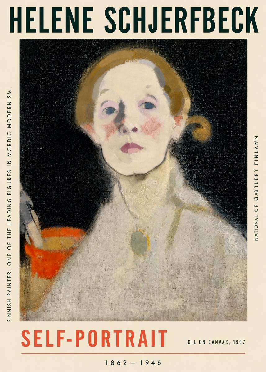 Helene Schjerfbeck Self-portrait No4 - Juliste