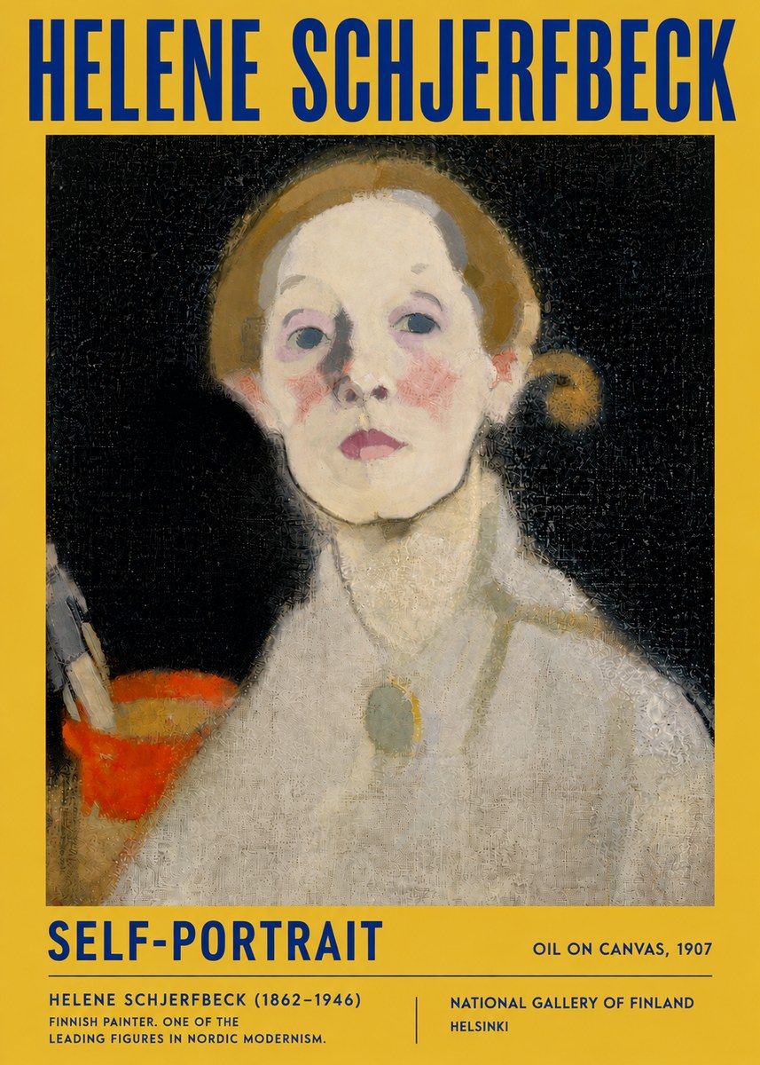 Helene Schjerfbeck Self-portrait No5 - Juliste