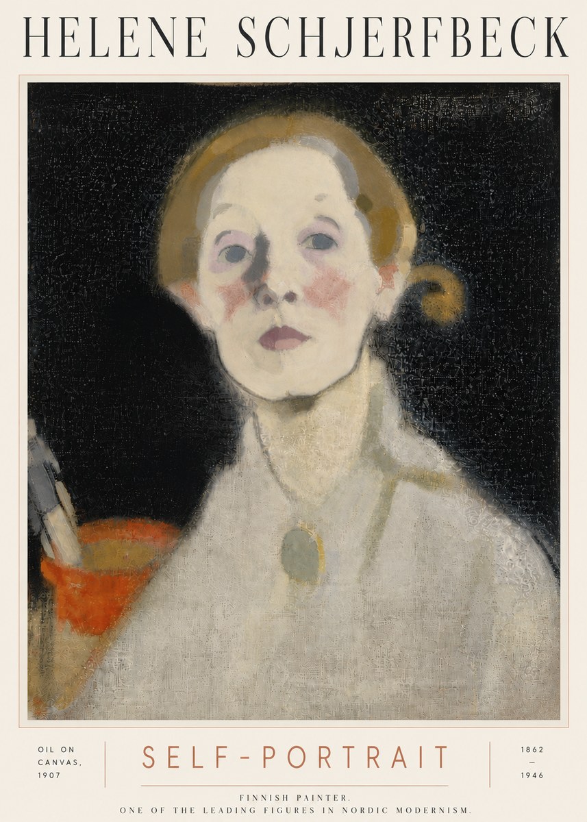 Helene Schjerfbeck Self-portrait No6 - Juliste