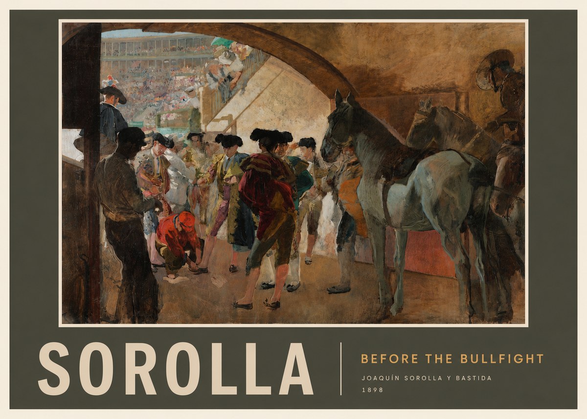 Sorolla Before the Bullfight No4 - Juliste