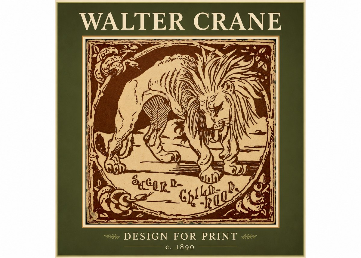 Walter Crane Sacred Childhood No2 - Juliste