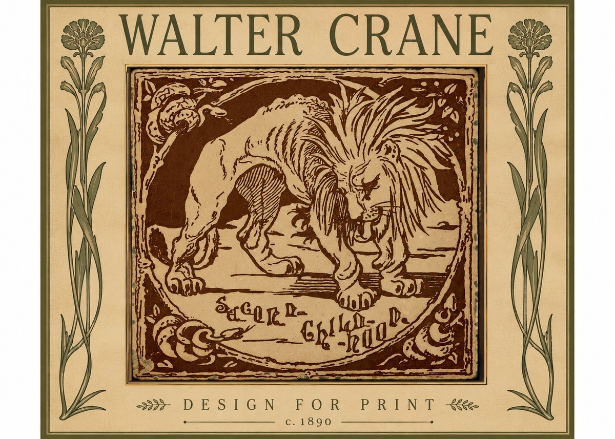 Walter Crane Sacred Childhood No5 - Juliste