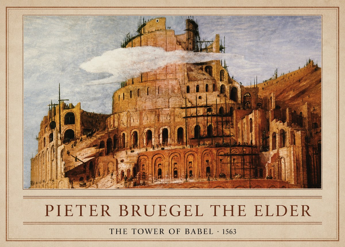 Pieter Bruegel The Tower of Babel XI No1 - Juliste