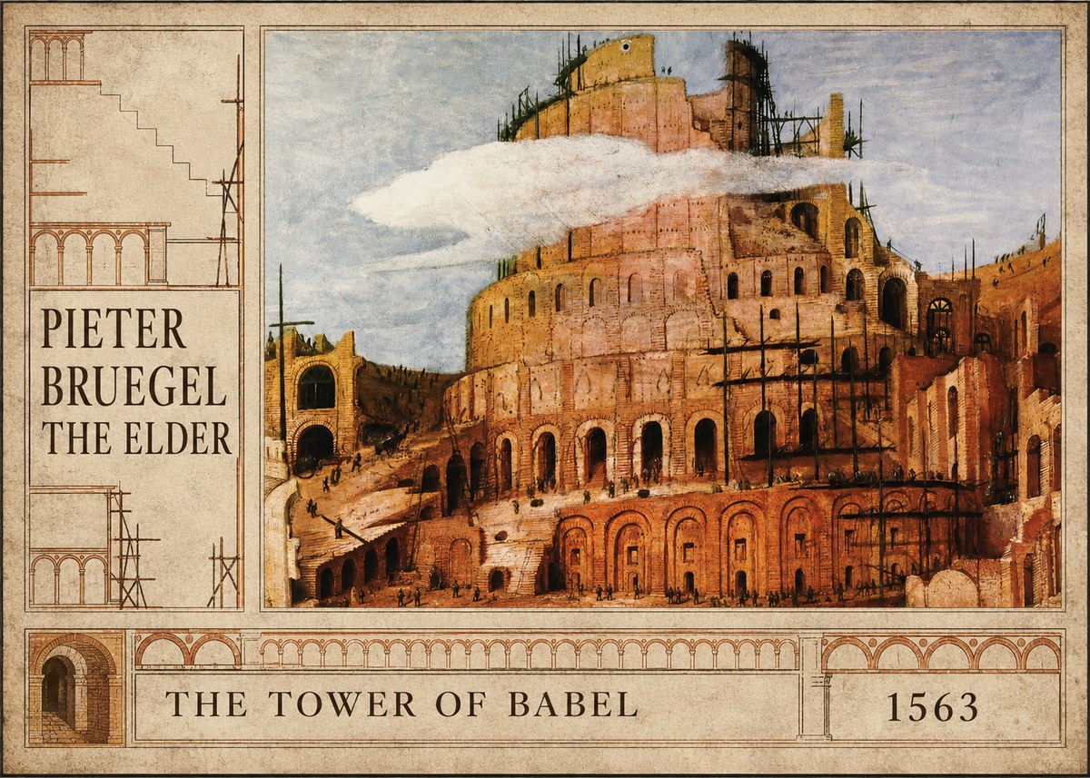 Pieter Bruegel The Tower of Babel XI No2 - Juliste