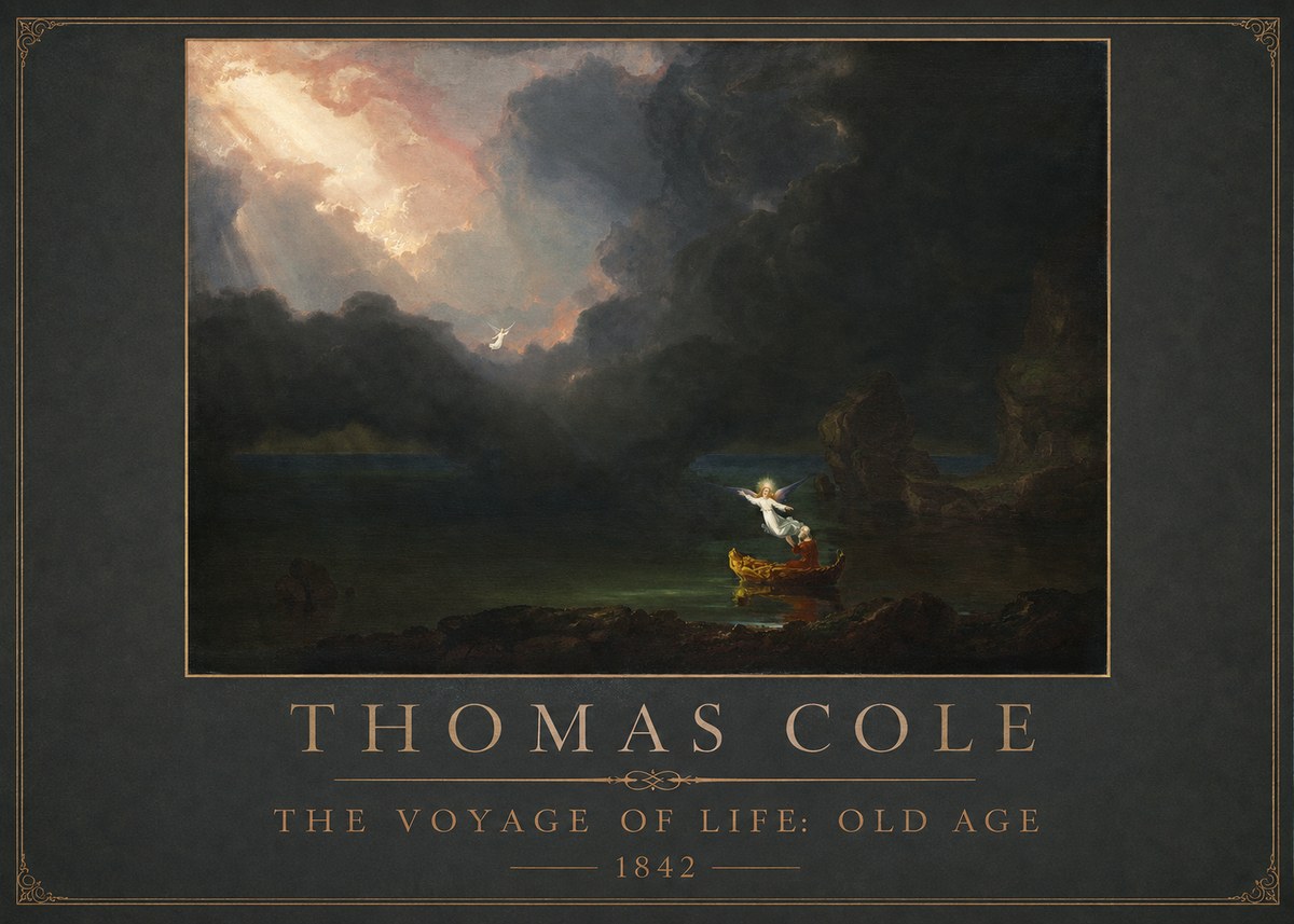 Thomas Cole The Voyage of Life: Old Age III No1 - Juliste