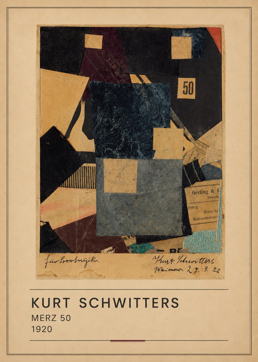 Kurt Schwitters Merz 50 No3 - Juliste