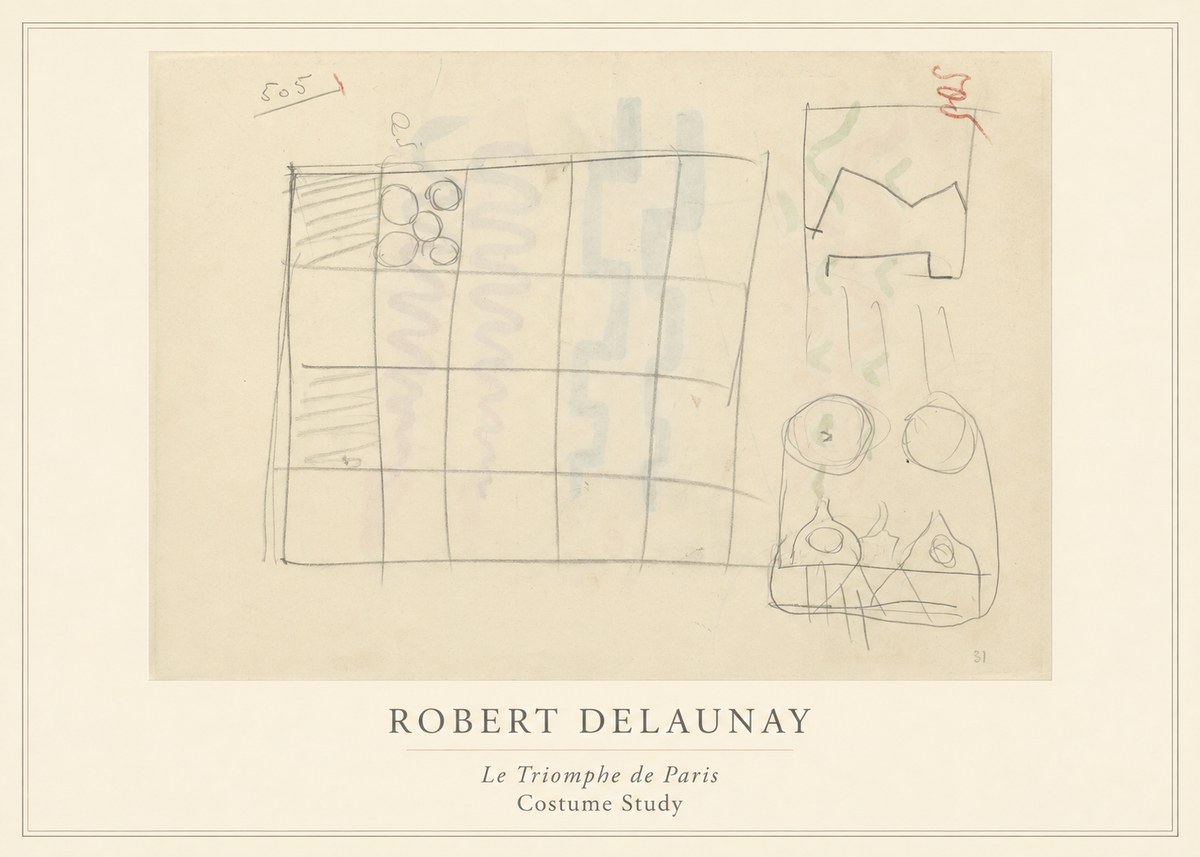 Robert Delaunay Le Triomphe De Paris - Costume Study No4 - Juliste