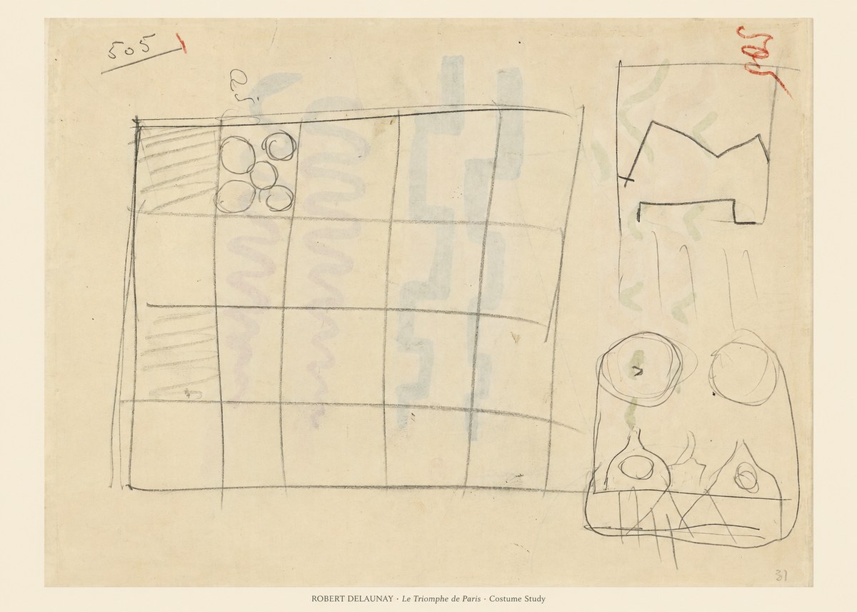 Robert Delaunay Le Triomphe De Paris - Costume Study No6 - Juliste