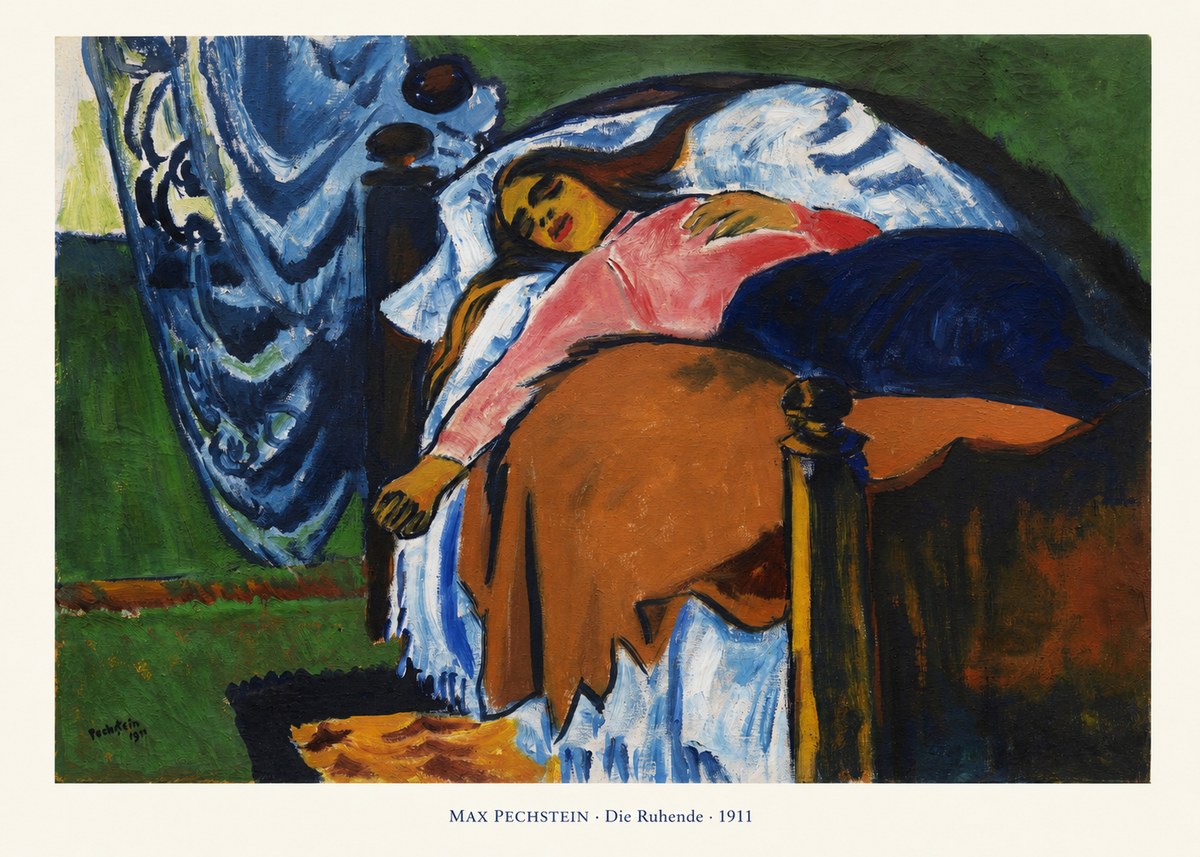 Max Pechstein Die Ruhende No6 - Juliste