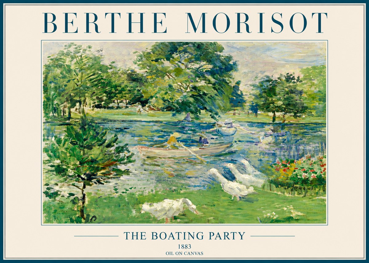 Berthe Morisot The Boating Party No4 - Juliste