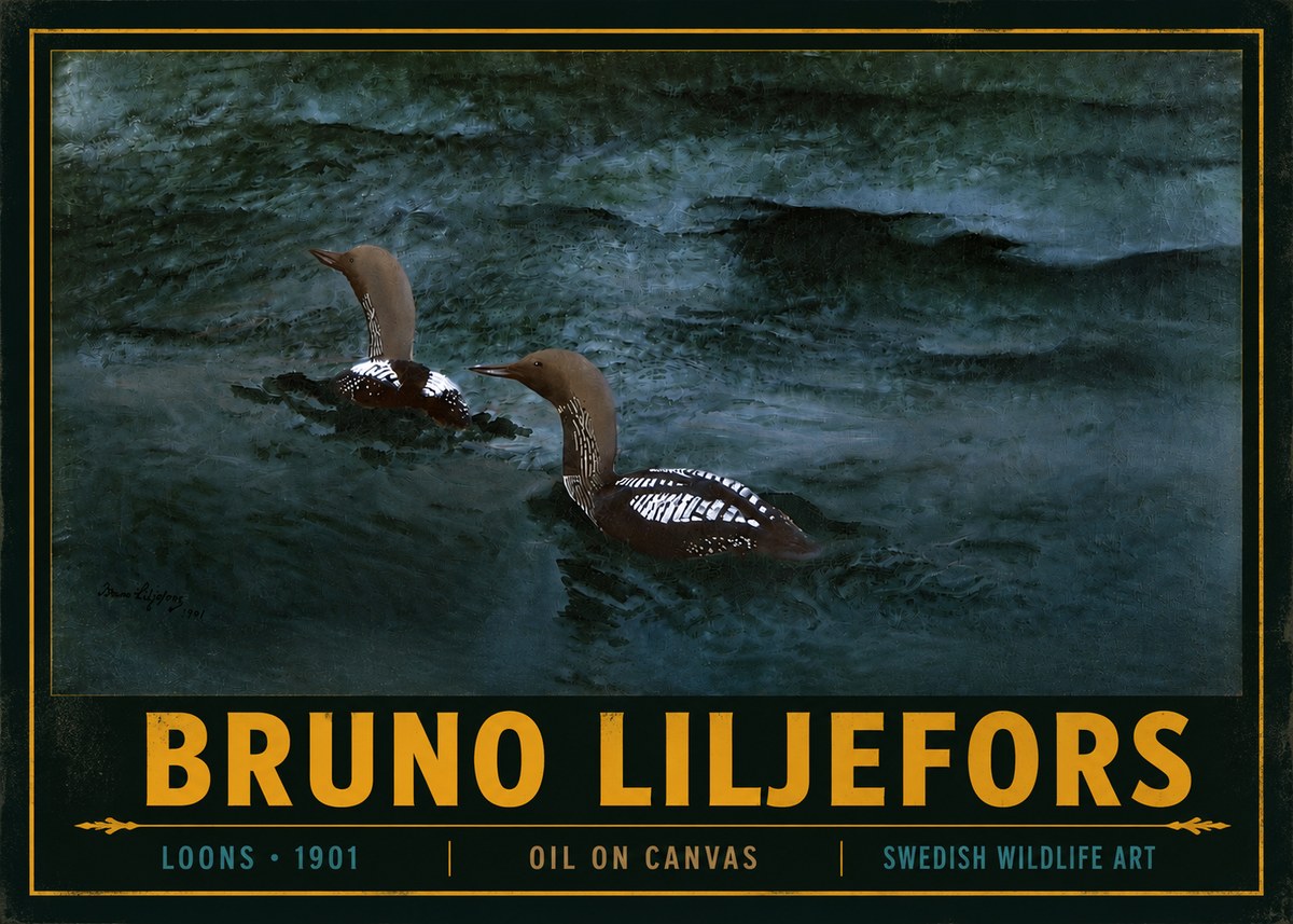 Bruno Liljefors Loons · 1901 No4 - Juliste