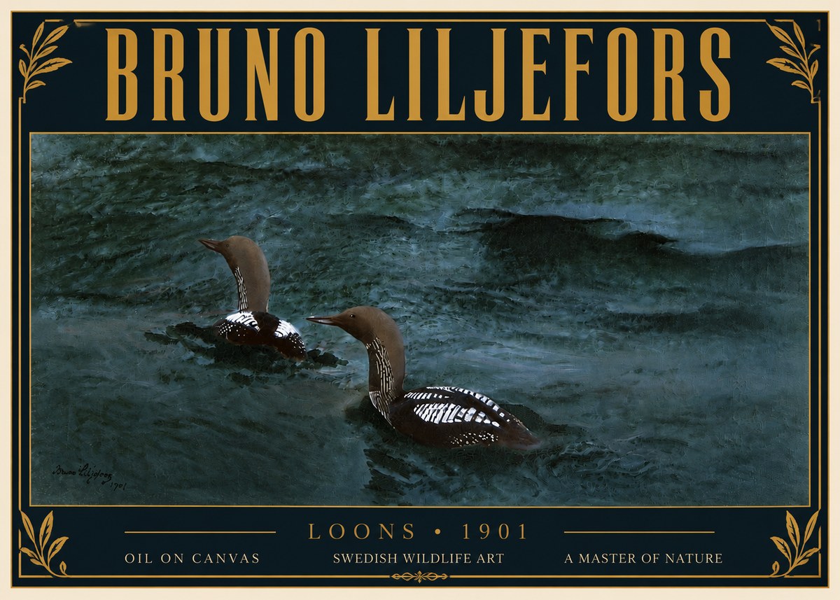 Bruno Liljefors Loons · 1901 No6 - Juliste