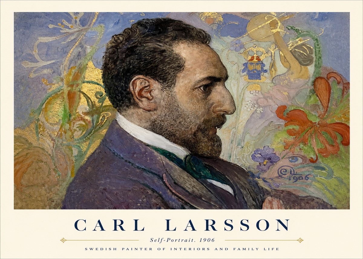 Carl Larsson Self-portrait. 1906 No1 - Juliste