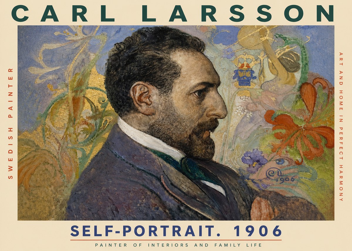 Carl Larsson Self-portrait. 1906 No3 - Juliste