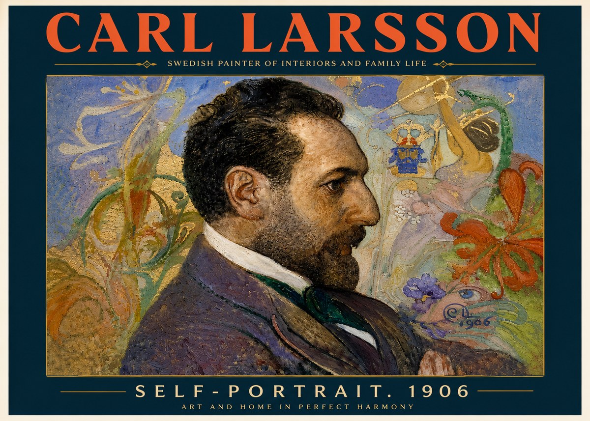 Carl Larsson Self-portrait. 1906 No6 - Juliste