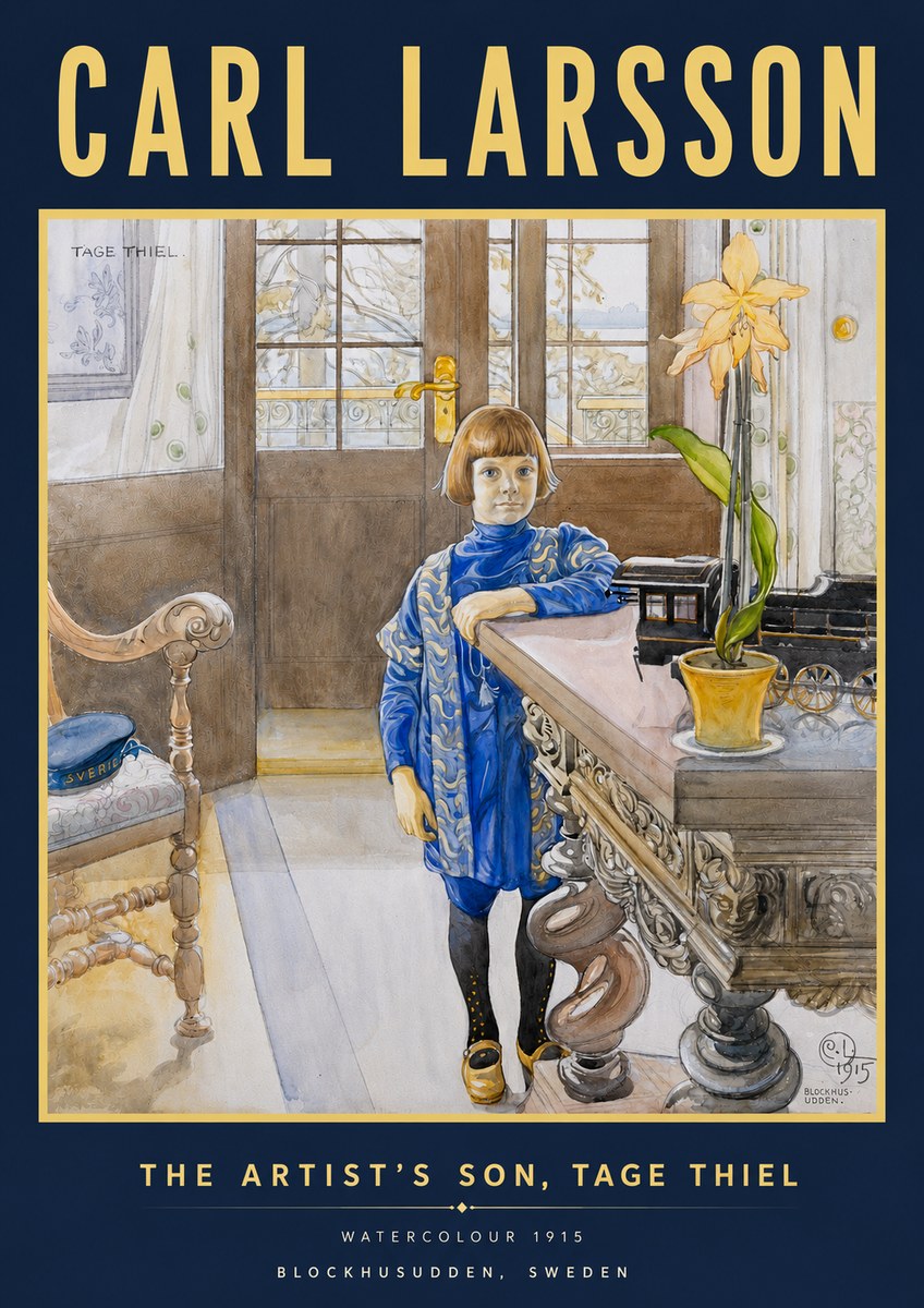 Carl Larsson The Artist's Son, Tage Thiel No4 - Juliste