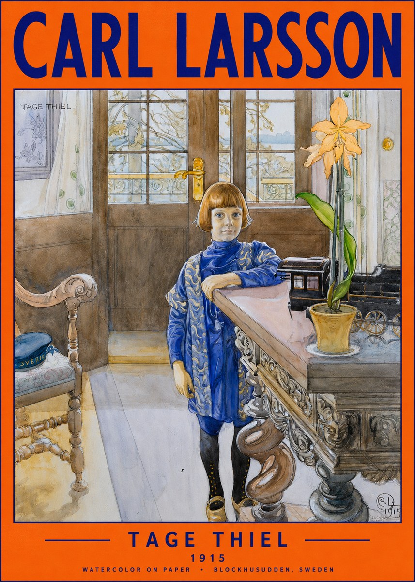 Carl Larsson The Artist's Son, Tage Thiel No6 - Juliste