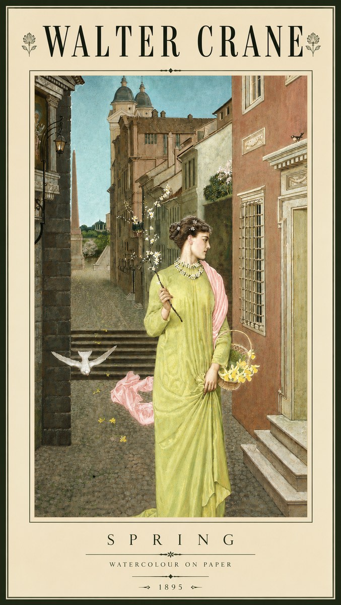Walter Crane Spring No4 - Juliste