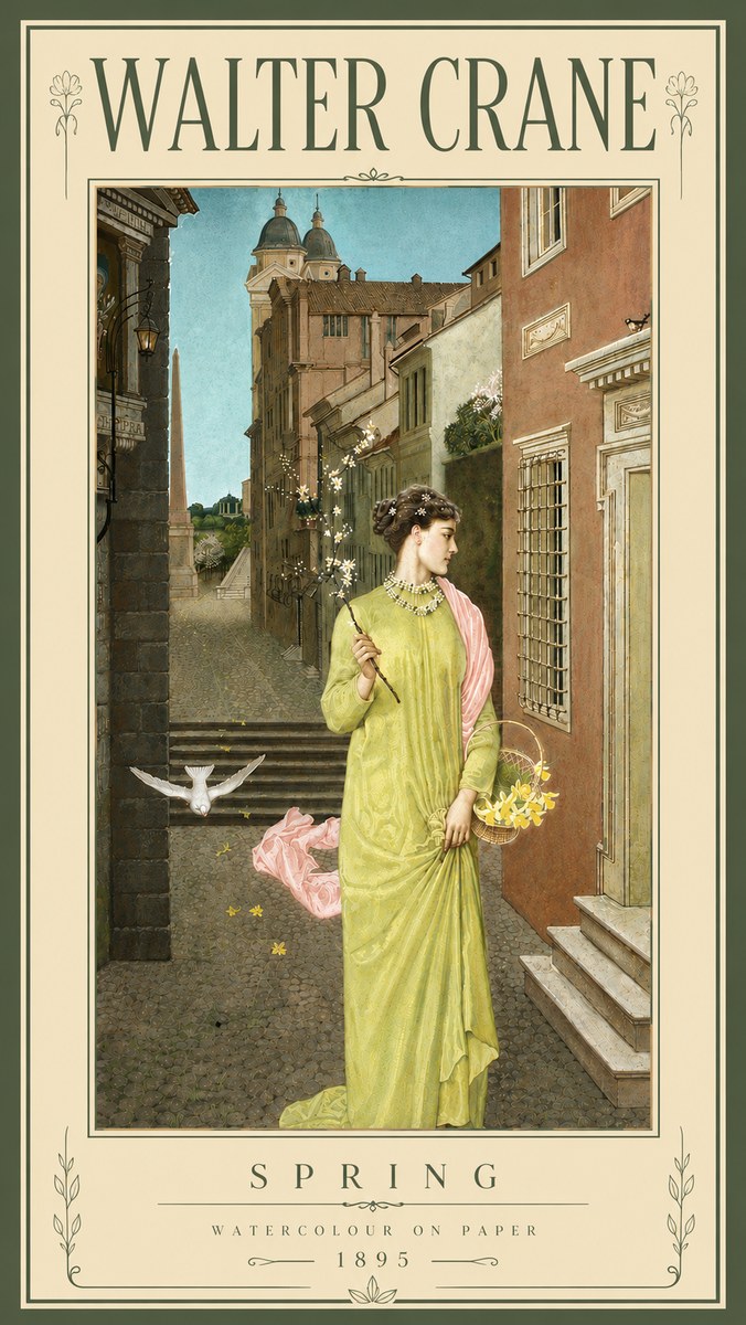 Walter Crane Spring No6 - Juliste
